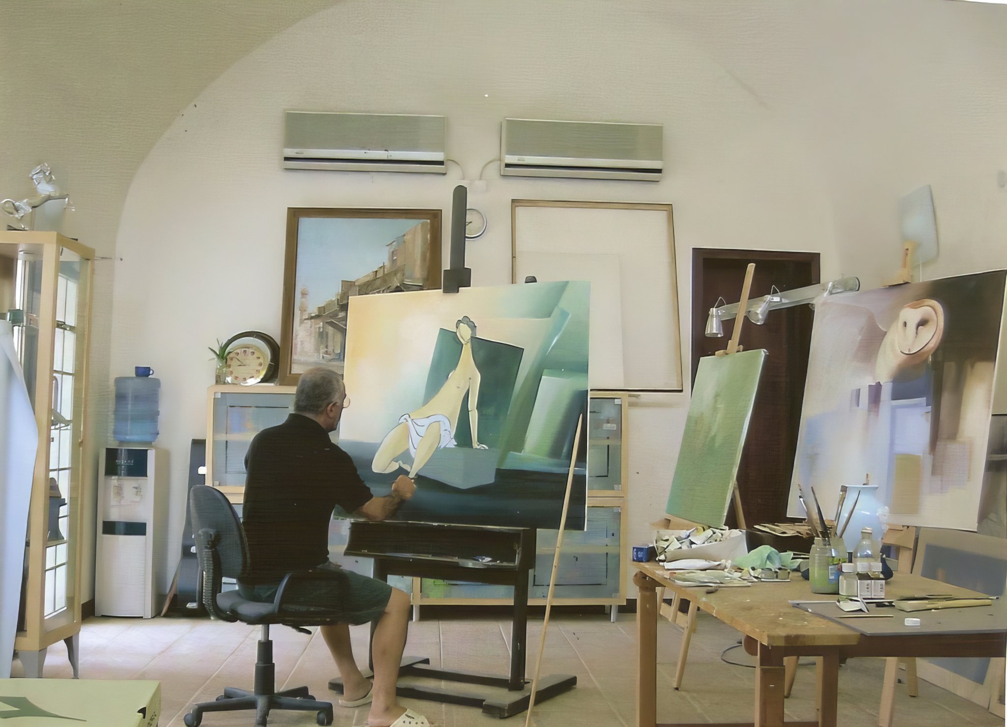 At the Studio — Multiple Canvases